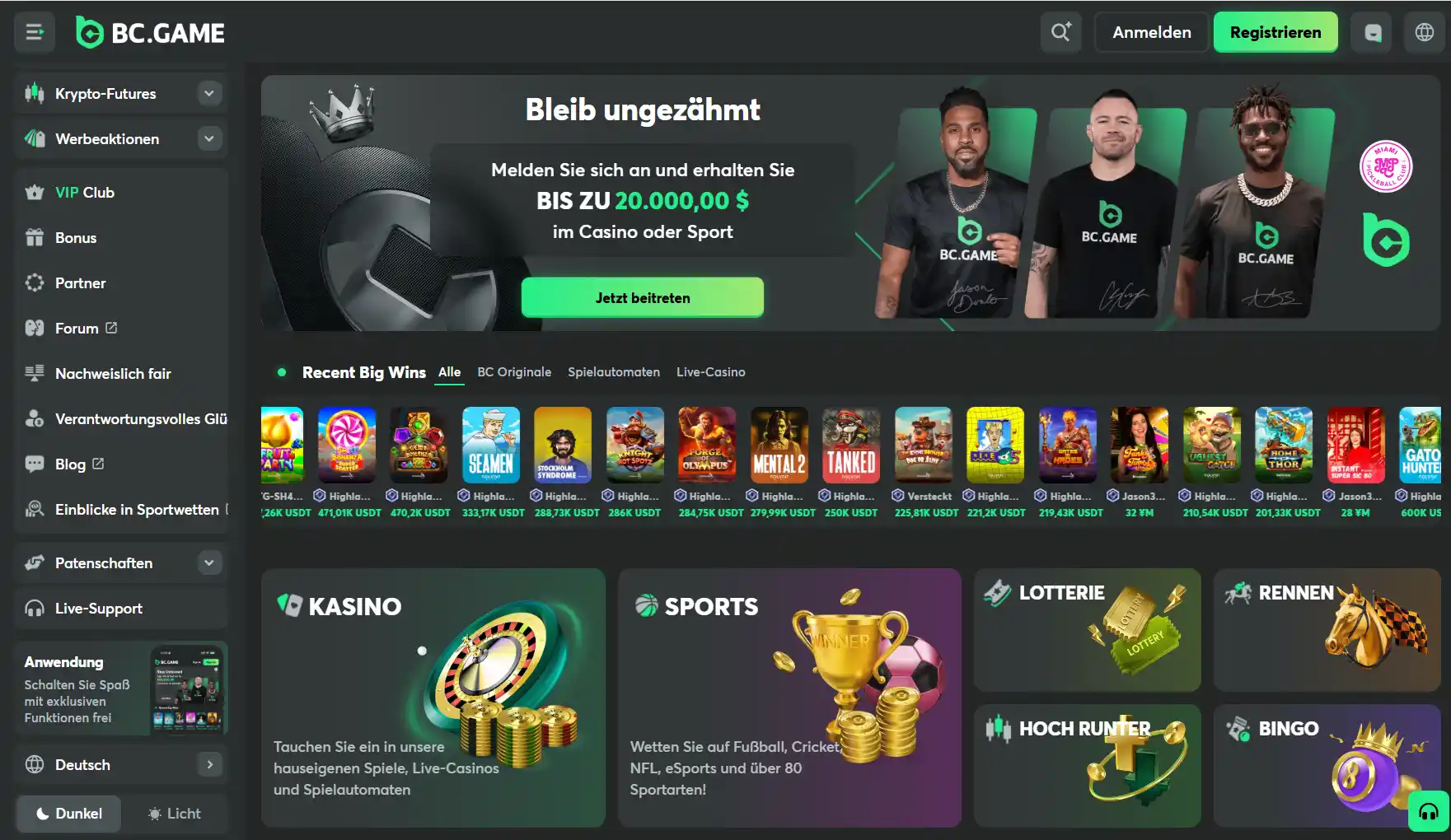 BC Game Casino Übersicht für neue Spieler