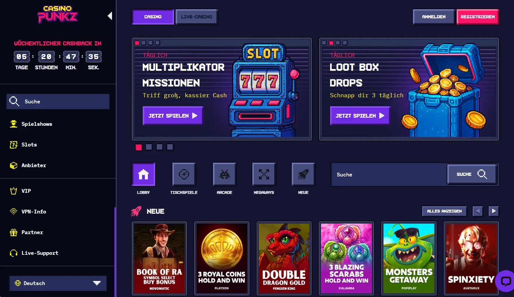 Casinopunkz neues Online Casino