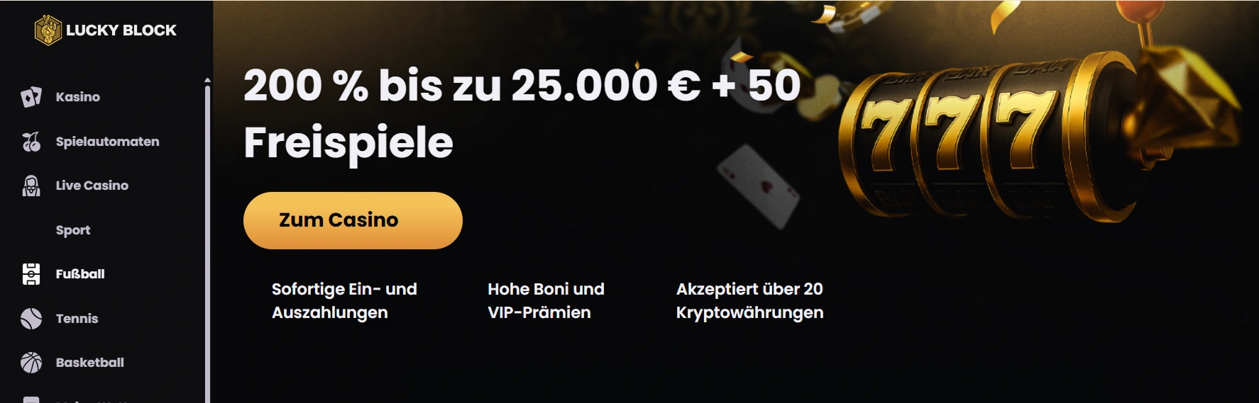 Lucky Block Casino Bonus für neue Nutzer