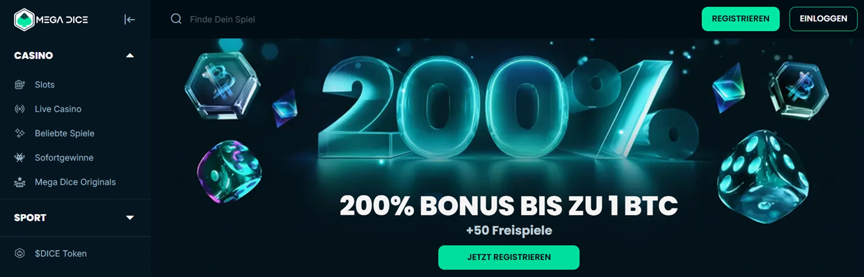Mega Dice Casino Bonus Angebot